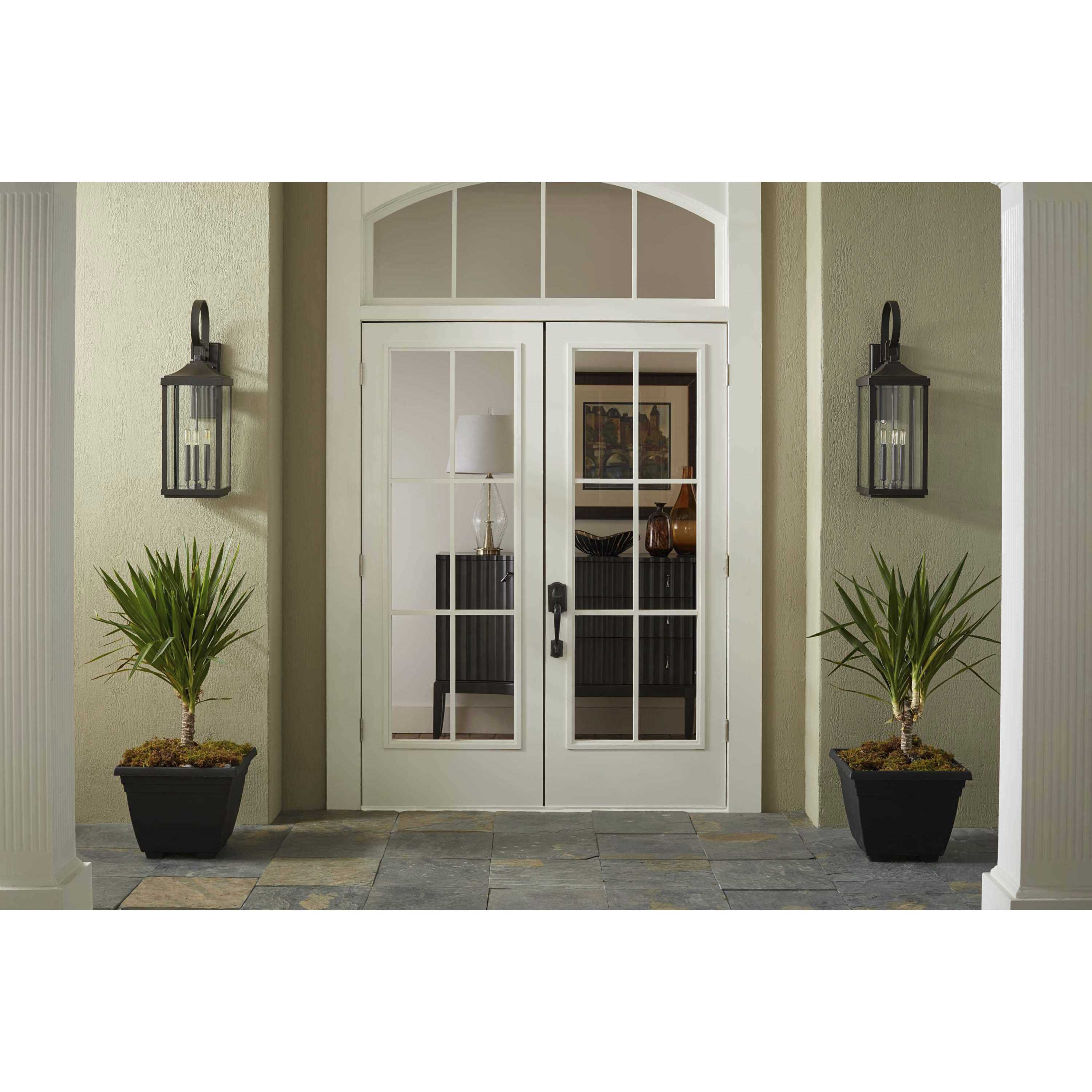 Caelum 3 Light 31 inch Antique Bronze Outdoor Wall Lantern, Large, Design Series